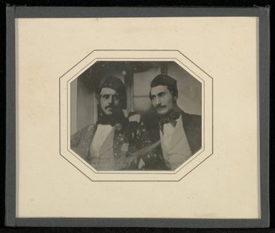 (Portrait of Two Moustachioed Men) by Jean Gabriel Eynard